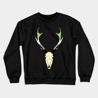 Aromantic Pride Deer Skull Crewneck Sweatshirt